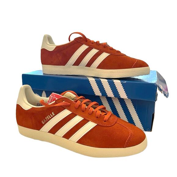 adidas Gazelle Sneakers UK 6.5 US Womens 8.5 US Mens 7 Preloved Red GY7339 NIB - Picture 1 of 12